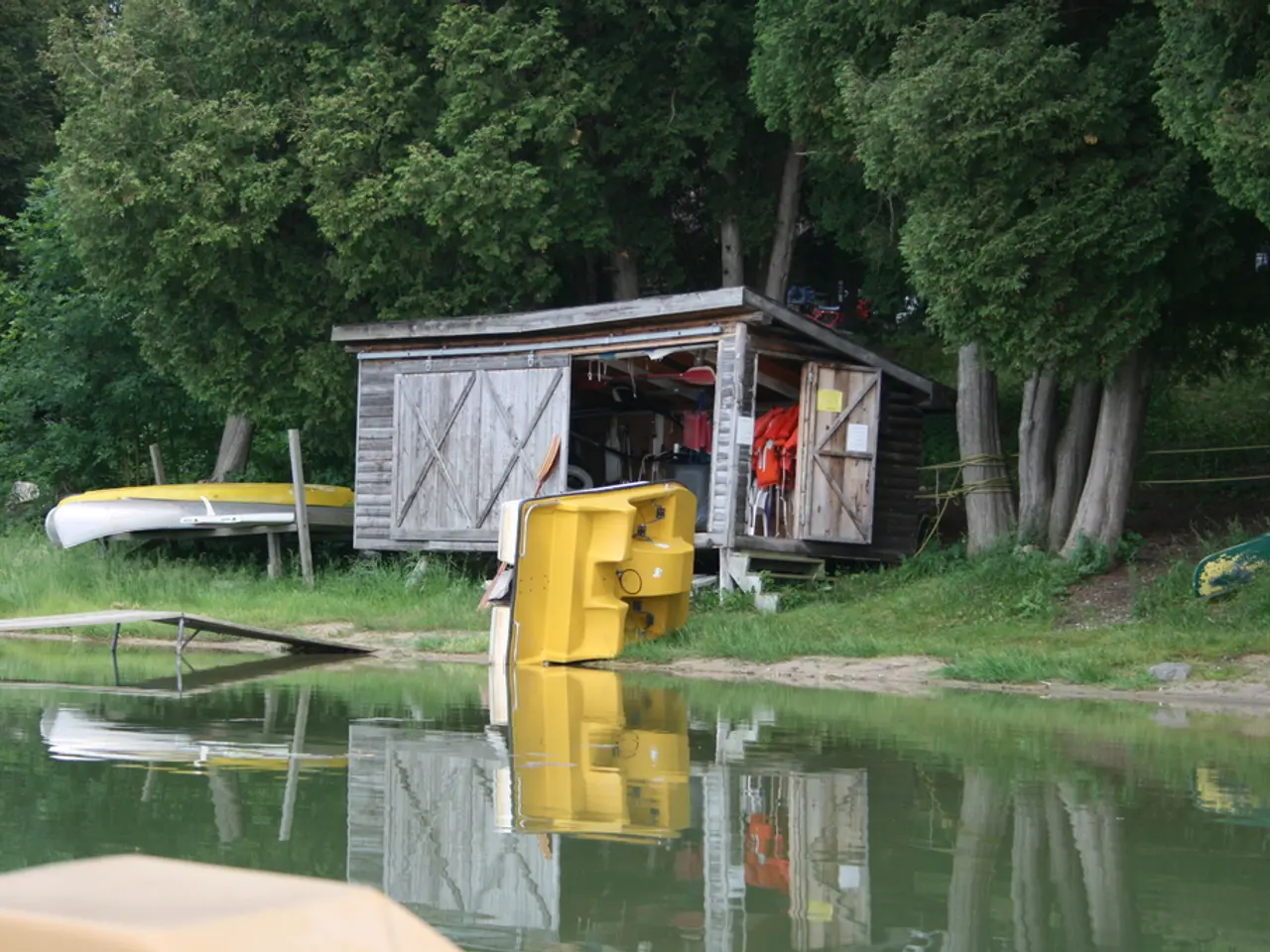 Abandoned fishing nets yield nylon material at sea