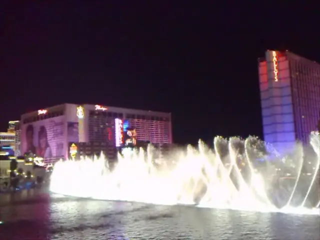 Fountain illuminating the Tuhachevsky waterfront