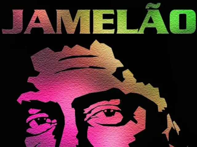 This is an animated picture of a person with multiple colors and there is a text on it.