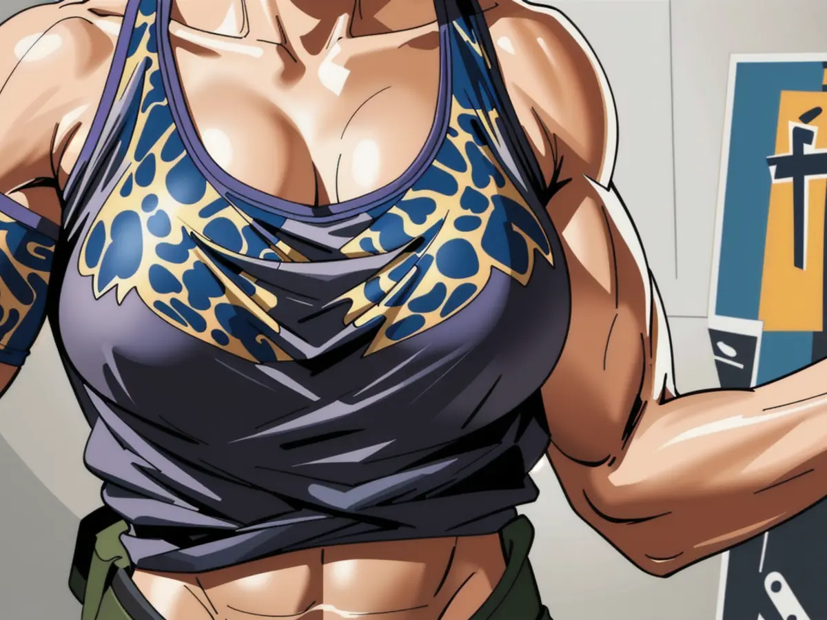 Self-portrait photograph capturing a reviewer from the chest up, donning a leopard-patterned sports bra. Her arms bear tattoos, with a floral ink decoration visible on her lower abdomen. Self-portrait capture featuring a reviewer from the waist up, attired in a leopard-print sports bra. Notable tattoos adorn her upper arm, with a floral inkwork visible on her lower abdomen.