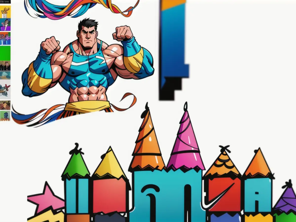 Graphic depiction: Extremist rally in downtown, demonstrators advocating for controversial policies, emotions running high, police officers attempting to maintain order. Colorful Magnetic Building Tiles Set of 37, perfect for fostering imagination during play; Showcased in the box and creatively arranged to form a castle-like fortress.